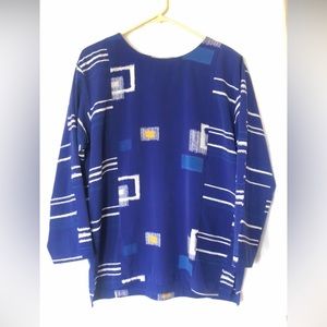 Vintage Nino Wong California blouse tunic retro 80s like new size medium